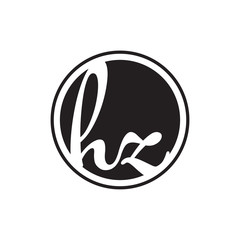 initial letter logo circle with ring
