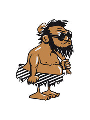Caveman caveman pattern funny sunglasses