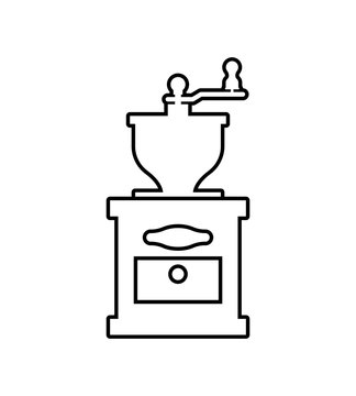 Coffee time concept represented by coffee greinder icon. isolated and flat illustration 