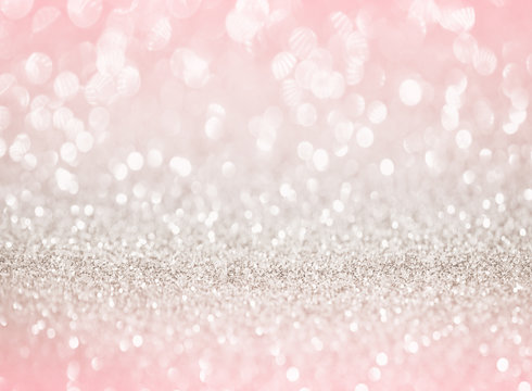 Rose Gold Glitter Bokeh Texture Background