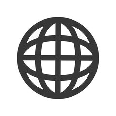 Communication concept represented by global sphere icon. isolated and flat illustration 