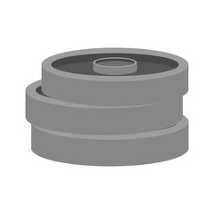 Healthy lifestyle and fitness concept represented by weight icon. isolated and flat illustration 