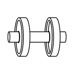 Healthy lifestyle and fitness concept represented by weight icon. isolated and flat illustration 