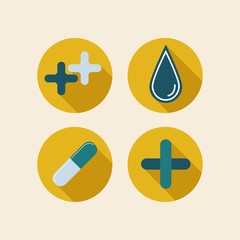 Medical flat icon, Vector flat illustration