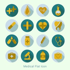 Medical flat icon, Vector flat illustration