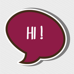 bubble text message design, vector illustration eps10 graphic 