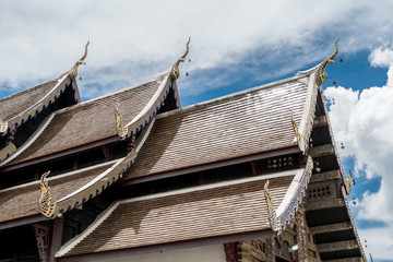 Part of Thai temple roof