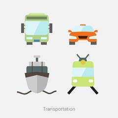 Transportation, Flat Design, Icon