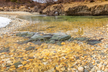 Clear water in the roar