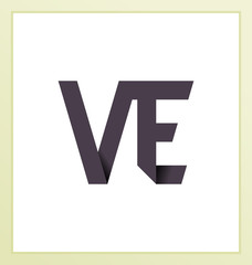VE Two letter composition for initial, logo or signature.