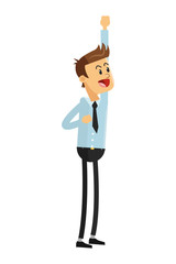 happy businessman icon