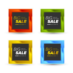 Colorful Vector Big Sale tags