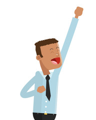 happy businessman icon
