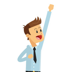 happy businessman icon