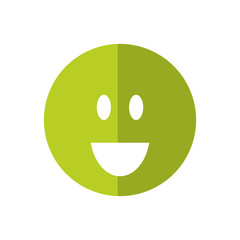 Thinking concept represented by Positive feeling icon. isolated and flat illustration 