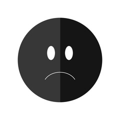 Thinking concept represented by Negative feeling icon. isolated and flat illustration 