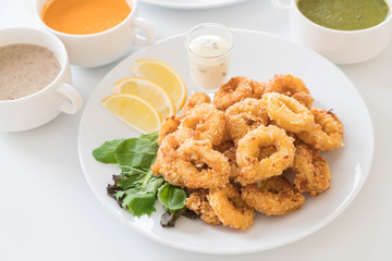 fried squid (calamari rings)
