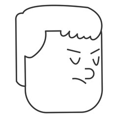 face of disappointed man icon