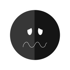 Thinking concept represented by Negative feeling icon. isolated and flat illustration 