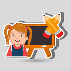 Happy child with in school design, vector illustration eps10 graphic 