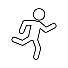 Security and insurance concept represented by exit icon. isolated and flat illustration 