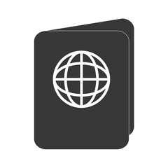 Travel and tourism concept represented by passport icon. isolated and flat illustration 