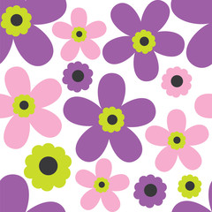 Seamless background with flower design