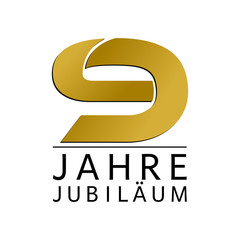 Einfach Gold Jubiläums Logo Jahre 9