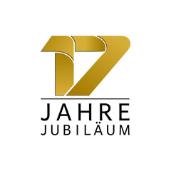 Einfach Gold Jubiläums Logo Jahre 17