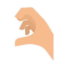 human hand concept represented by gesture with fingers icon. isolated and flat illustration 