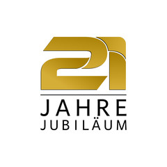 Einfach Gold Jubiläums Logo Jahre 21