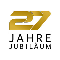 Einfach Gold Jubiläums Logo Jahre 27