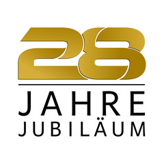 Einfach Gold Jubiläums Logo Jahre 28