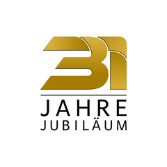 Einfach Gold Jubiläums Logo Jahre 31