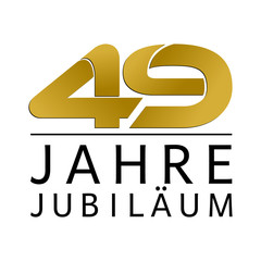 Einfach Gold Jubiläums Logo Jahre 49