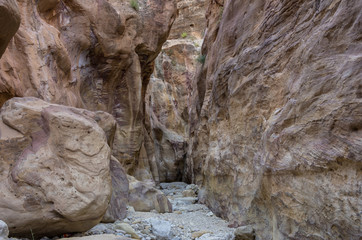 Canyon Wadi Muthlim in Petra, Jordan