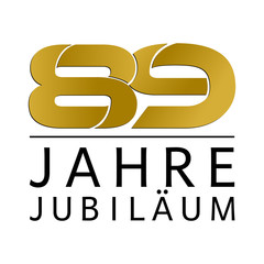 Einfach Gold Jubiläums Logo Jahre 89