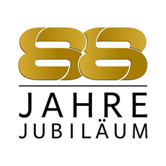 Einfach Gold Jubiläums Logo Jahre 88