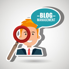 blog management design, vector illustration eps10 graphic 