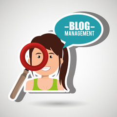 blog management design, vector illustration eps10 graphic 
