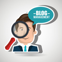 blog management design, vector illustration eps10 graphic 