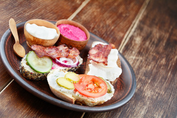 Tasty tapas on the table