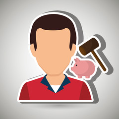 person and money concept design, vector illustration eps10 graphic 