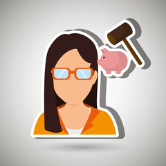 person and money concept design, vector illustration eps10 graphic 