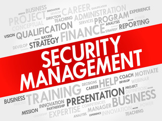 Security Management word cloud collage, business concept background