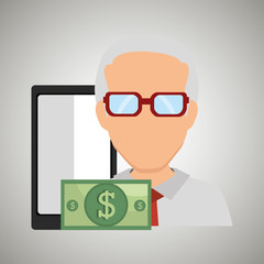 person and money concept design, vector illustration eps10 graphic 