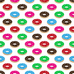 color sweet food donuts seamless pattern eps10