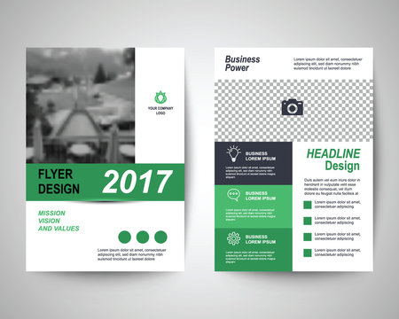 green and black flyer a4 template