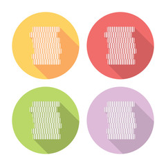 Gold Coins Stack Flat Icons Set