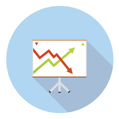 Stock Chart Board Flat Icon